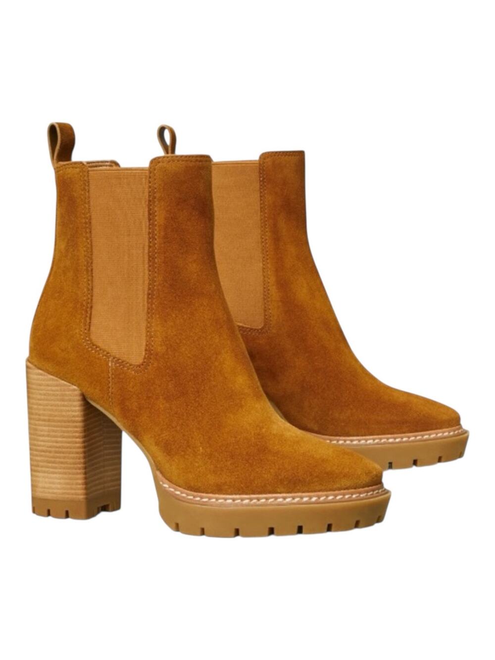 Tory Burch Chelsea 70MM Suede Lug Sole Boots Size 9
